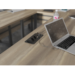 Krzesła Vienna (18 szt ) Stół konferencyjny 414x200cm Twist H18 na 18 osób